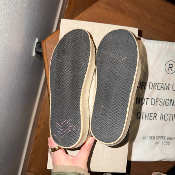 Golden Goose White and Silver Athletic Shoes - Picture 7 of 8